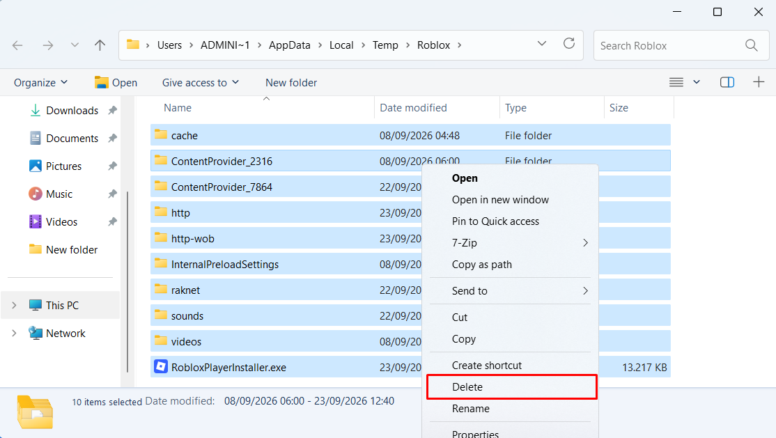 Cara Menghapus Cache Roblox di PC Windows