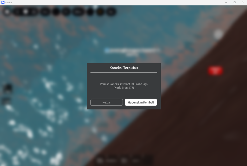 Pesan Koneksi Terputus dengan Kode Eror 277 di Roblox